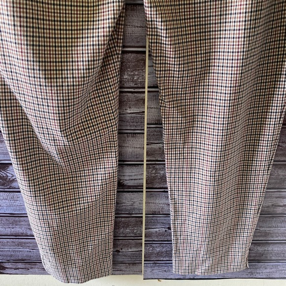 Talbots Women's Chatham Ankle Pants Size 14 Plaid Side-Zipper Slits - Picture 6 of 10